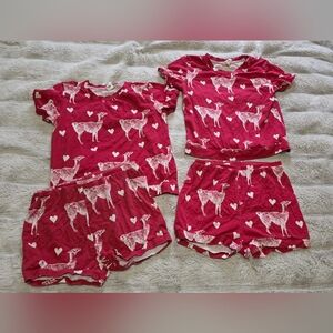 GUC Kate Quinn Red Pajama Set with Heart and Llama Design